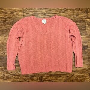 Hippie Rose Sweater Size Large Pink